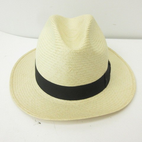 中古】ボルサリーノ Borsalino 美品 パナマ ハット 140261 麦わら 帽子