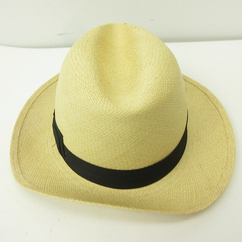 中古】ボルサリーノ Borsalino 美品 パナマ ハット 140228 麦わら 帽子