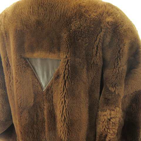 【中古】未使用品 MG Sable FUR タグ付 ヌートリア 毛皮 コート ジャケット ファー レザー切替 茶 ブラウン M EC●｜au PAY  マーケット