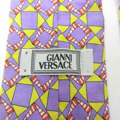 中古】ジャンニヴェルサーチ GIANNI VERSACE ネクタイ 総柄 シルク