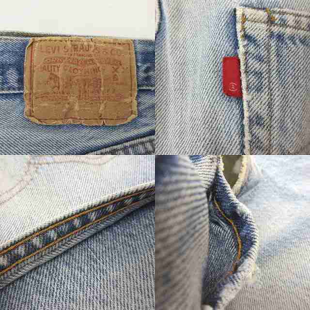 中古】リーバイス Levi's 501 80年 デニム 66後期 刻印6 サークルR 赤