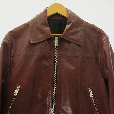 中古】ポールスミス PAUL SMITH 美品 シングル ライダース ジップ