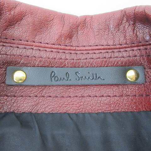 中古】ポールスミス PAUL SMITH 美品 シングル ライダース ジップ