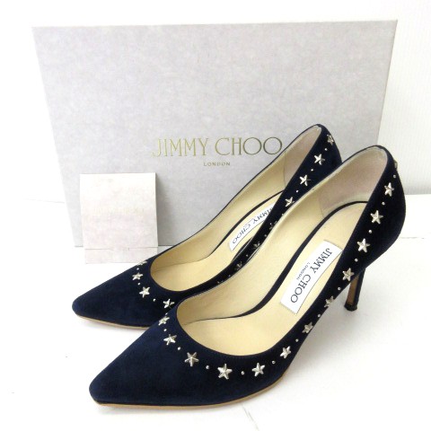 中古】ジミーチュウ JIMMY CHOO ROMY 85 パンプス スタースタッズ