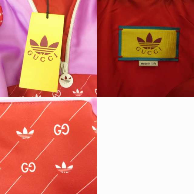 【中古】グッチ GUCCI × adidas アディダス タグ付き 22SS アノラックジャケット ブルゾン フード収納可 48 約XL ■90