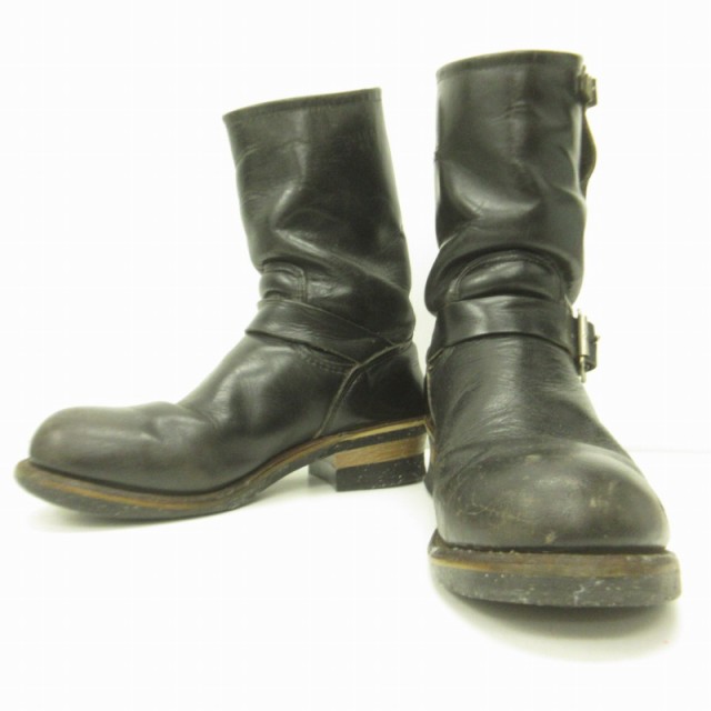 【中古】レッドウィング REDWING 廃番 8280 PT83 92年製 プリントタグ エンジニアブーツ ナイフポケット 黒 約25cm STK