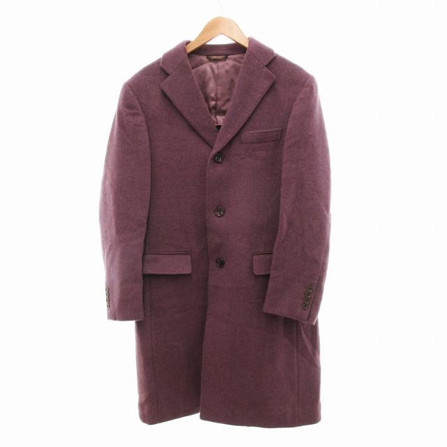【中古】ランバン LANVIN COLLECTION 美品 カシミヤ100% チェスターコート ジャケット ロング メルトン生地 R50 Lの通販は