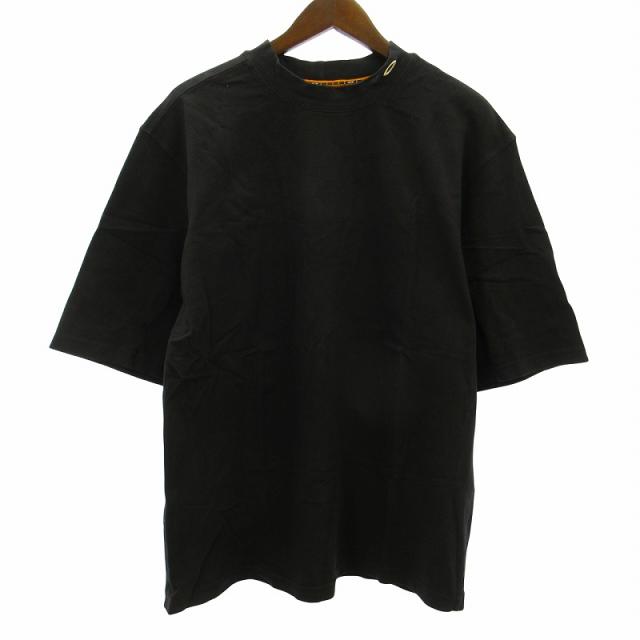 【中古】オークリー SOFTWARE 90s-00s ロゴTシャツ カットソー モックネック ロゴチャーム USA製 黒 L ●ECOの通販は