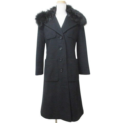 【中古】クリスチャンディオール Christian Dior BOUTIQUE 80's〜90's ヴィンテージ ウールメルトン コート IBO63 X