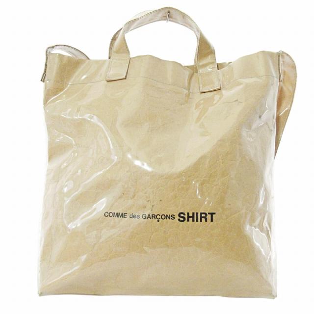 【COMME des GARCONS SHIRT】ビニールトートバッグ コムデギャルソンシャツCOMME des GARCONS SHIRT クラフトペーパーPVC