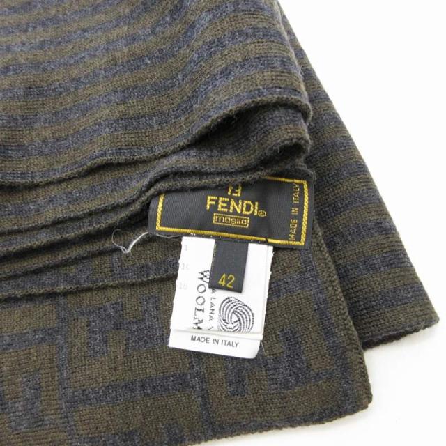 中古】フェンディ FENDI 美品 ヴィンテージ マフラー ストール