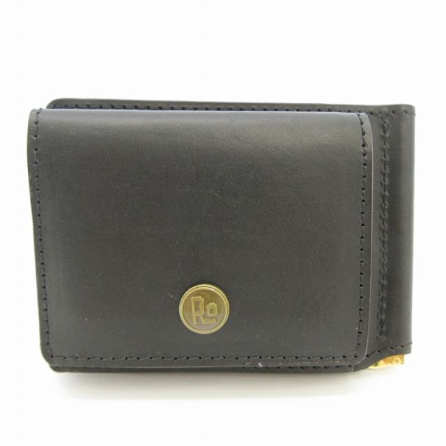 ROTAR　二つ折り財布　マネークリップ　ブラック　レザー　ウォレット　黒 ROTAR 二つ折り財布 マネークリップ ブラック レザー ウォレット 黒
