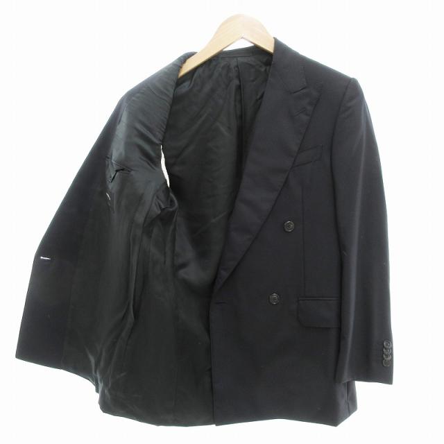 エルメネジルドゼニア テーラードジャケット ダブル サイズ48(M) 黒 ウール エルメネジルドゼニア テーラードジャケット ダブル サイズ48(M