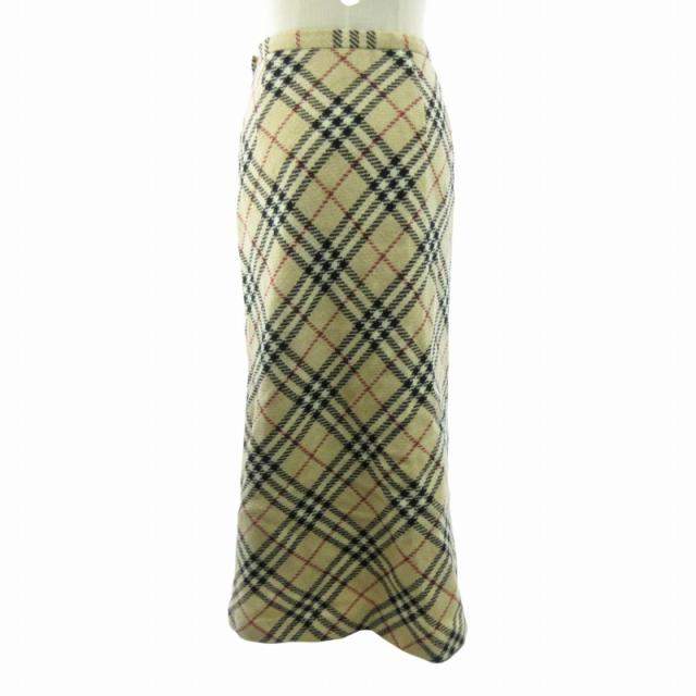 ☆BURBERRY スカート☆ Burberry チェック柄 ラッププリーツスカート