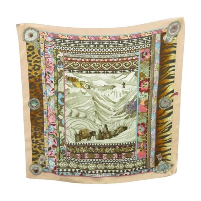 中古】エルメス HERMES カレ90 LA FEMME AUX SEMELLES DE VENT 中古】エルメス HERMES カレ90 LA FEMME AUX SEMELLES DE VENT