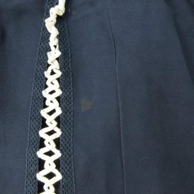 中古】イッセイミヤケ ISSEY MIYAKE ワイドパンツ レース 2 紺