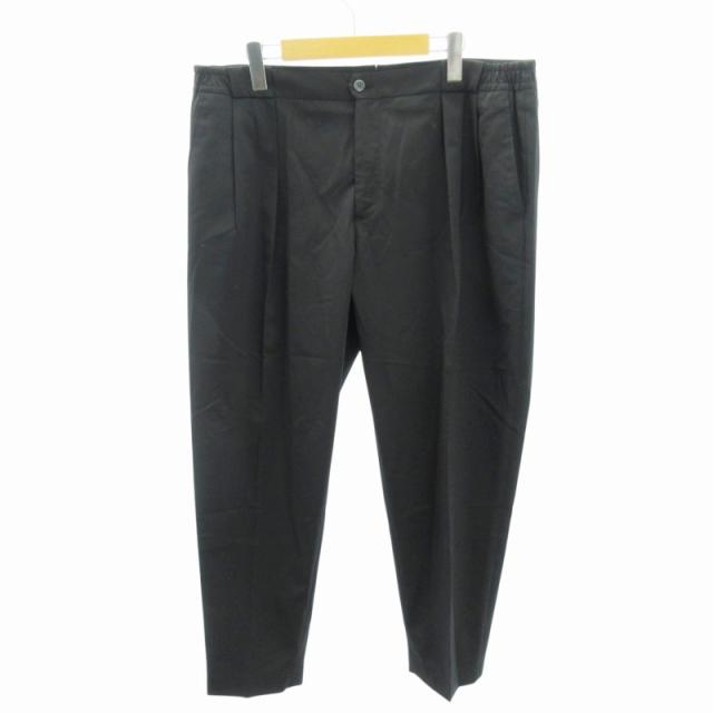 【中古】未使用品 BRIGLIA 1949 タグ付き パンツ スラックス テーパード センタープレス 52 黒 ブラック メンズ