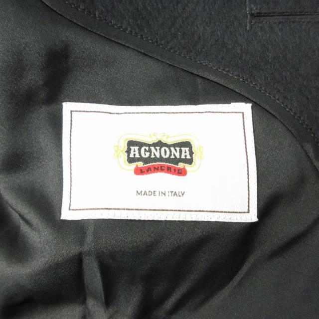 中古】アニオナ AGNONA 美品 チェスターコート カシシル ロング丈 L 黒