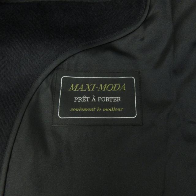 中古】アニオナ AGNONA 美品 チェスターコート カシシル ロング丈 L 黒