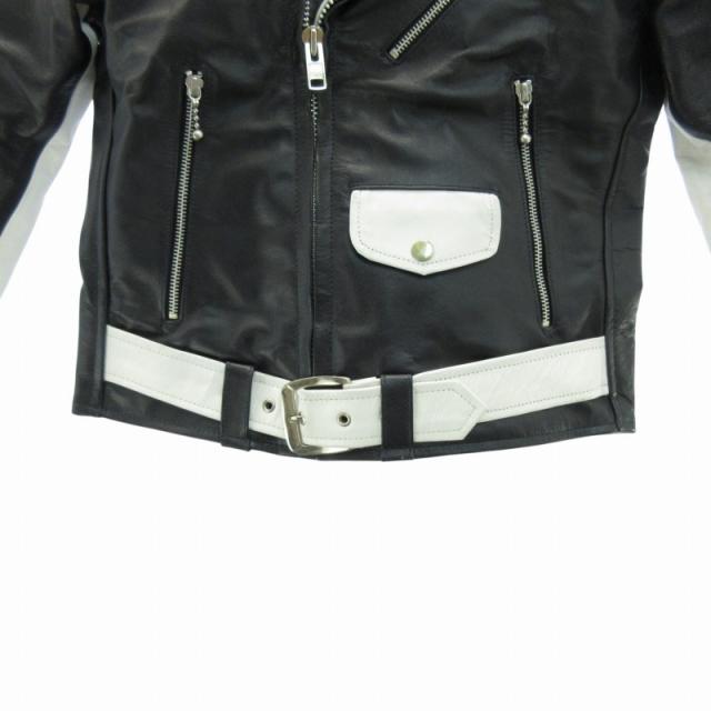 JIMSINN ジムズイン　白黒ツートン　ライダースジャケット JIMSINN ジムズイン 白黒ツートン ライダースジャケット 2025年最新