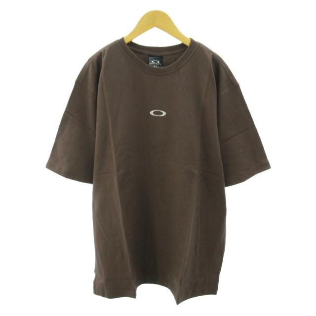 【中古】未使用品 オークリー OAKLEY タグ付き 00s Tシャツ ロゴ 刺繍 半袖 XL 茶 ブラウン 0807 ●ECO メンズ