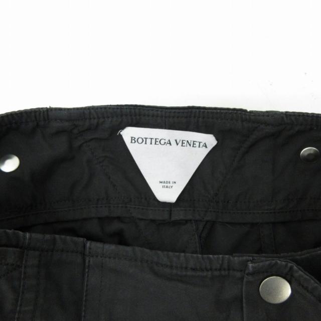 【中古】ボッテガヴェネタ BOTTEGA VENETA 23SS ワークパンツ アジャスター 黒 ブラック 42 約M 679434 VA5Y0 中古】ボッテガヴェネタ BOTTEGA VENETA 23SS ワークパンツ