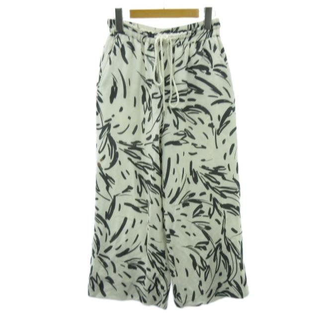 SACRA SHADOW LEAF プリント ドロースト パンツ SACRA SHADOW LEAF