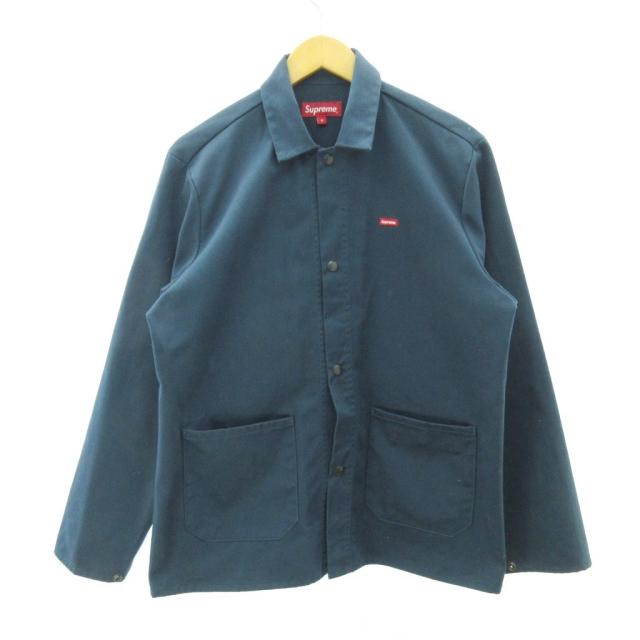 【中古】シュプリーム SUPREME スモールボックスロゴ ショップジャケット ワーク 緑系 グリーン系 S ☆AA★ メンズ