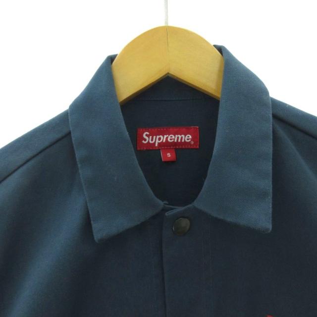 【中古】シュプリーム SUPREME スモールボックスロゴ ショップジャケット ワーク 緑系 グリーン系 S ☆AA★ メンズ
