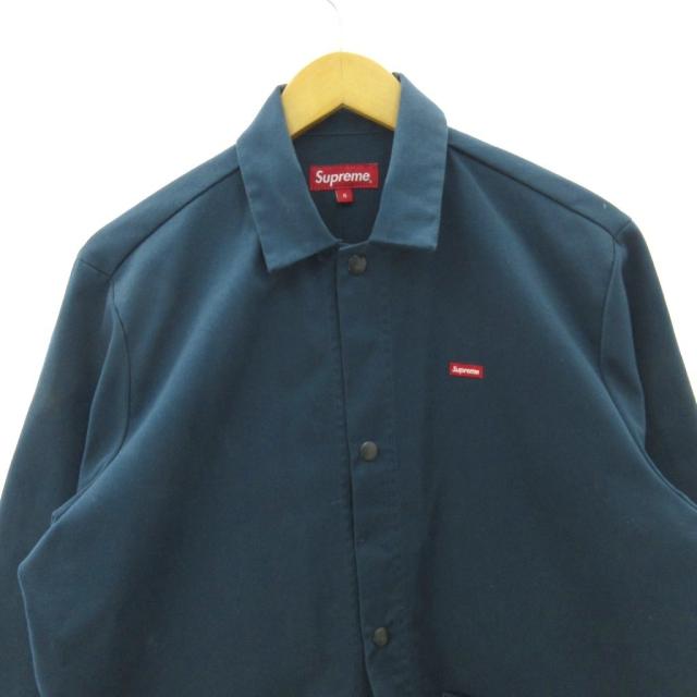 【中古】シュプリーム SUPREME スモールボックスロゴ ショップジャケット ワーク 緑系 グリーン系 S ☆AA★ メンズ