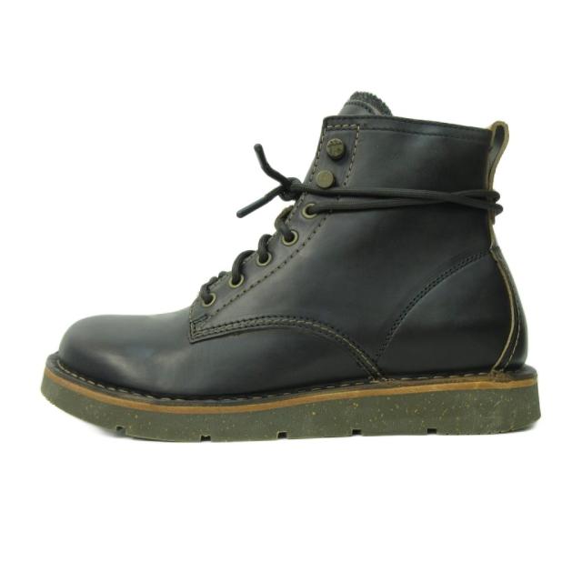 【中古】未使用品 ビルケンシュトック BIRKENSTOCK バーミンガム ブーツ シューズ 8ホール レザー 42 27.0cm 黒