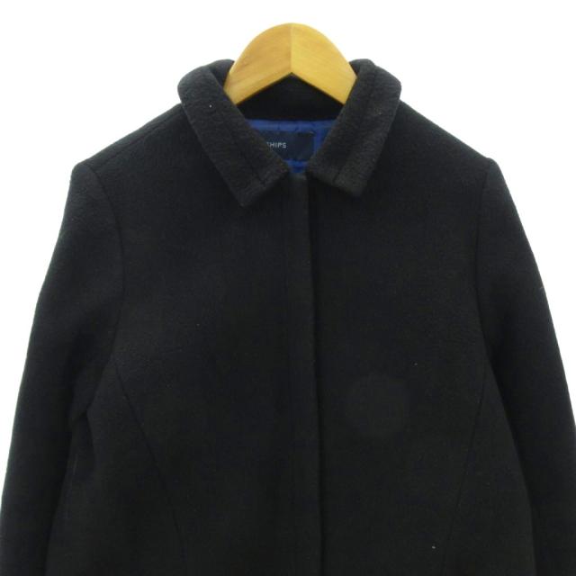 中古】シップス SHIPS ステンカラ—コート ウール カシミヤ混 ミドル丈