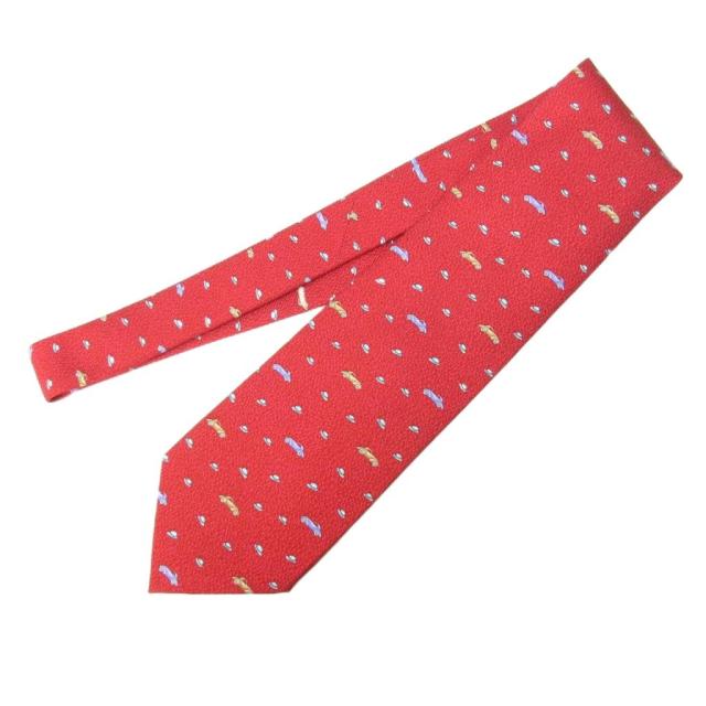 BVLGARI ブルガリ ネクタイ レッド 赤 シルク 新品 BVLGARI ブルガリ