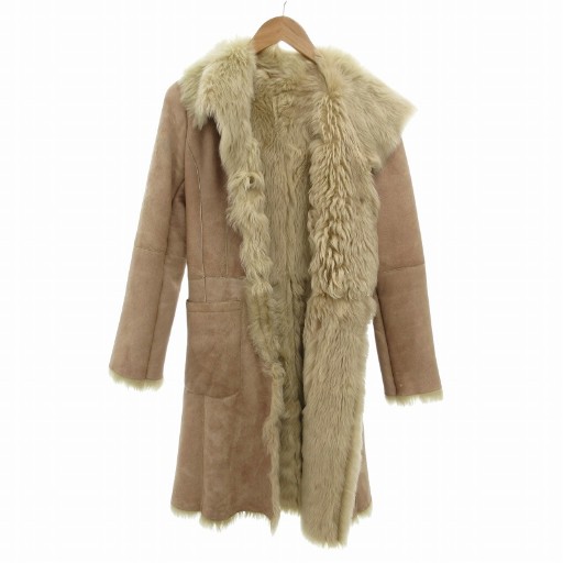 中古】ブリエ BVRILLER ムートン コート ジャケット 羊革 ロング