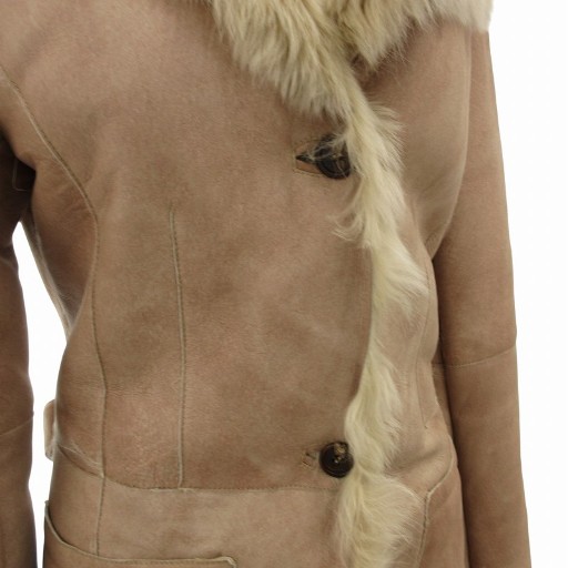 中古】ブリエ BVRILLER ムートン コート ジャケット 羊革 ロング