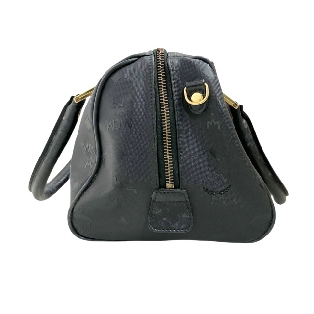 中古】エムシーエム MCM PVC×レザー ハンドバッグ ミニボストン ロゴ