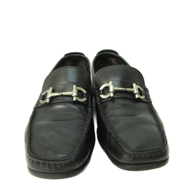 【中古】サルヴァトーレフェラガモ Salvatore Ferragamo SONIC ガンチーニ ローファー レザーシューズ  7.5EE 約26cm