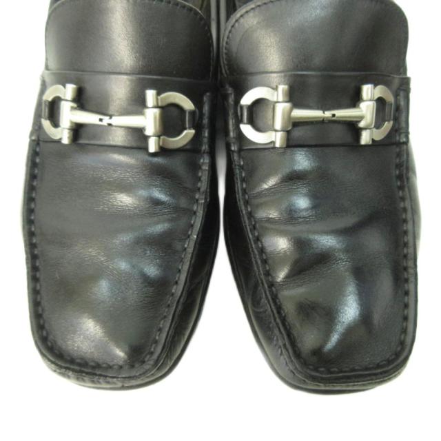 【中古】サルヴァトーレフェラガモ Salvatore Ferragamo SONIC ガンチーニ ローファー レザーシューズ  7.5EE 約26cm