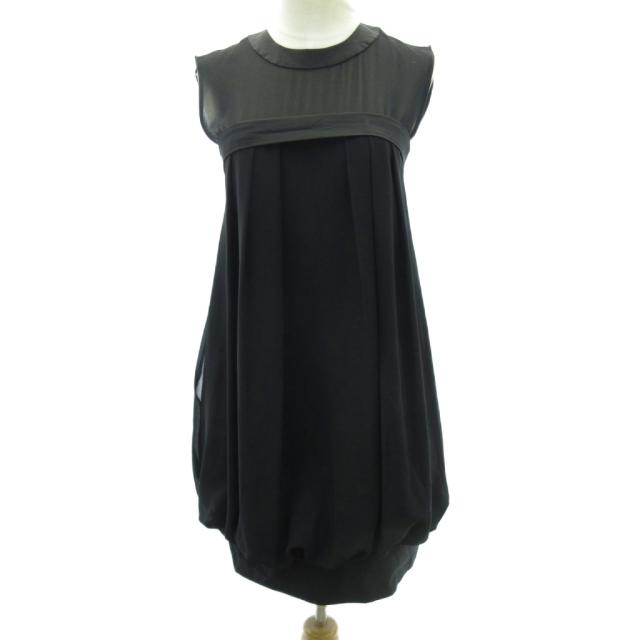 【中古】フォクシーニューヨーク FOXEY NEW YORK 美品 レディドールドレス ワンピース バルーン 黒 ブラック 40 約L