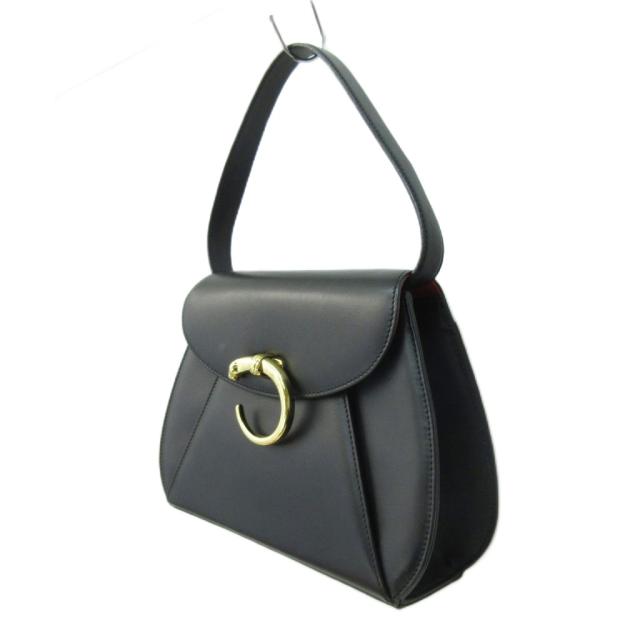 【中古】カルティエ パンテール 2way ショルダーバッグ ハンドバッグ ポーチ付き ゴールド金具 レザー ブラック 黒 中古】カルティエ パンテール 2way ショルダーバッグ ハンドバッグ