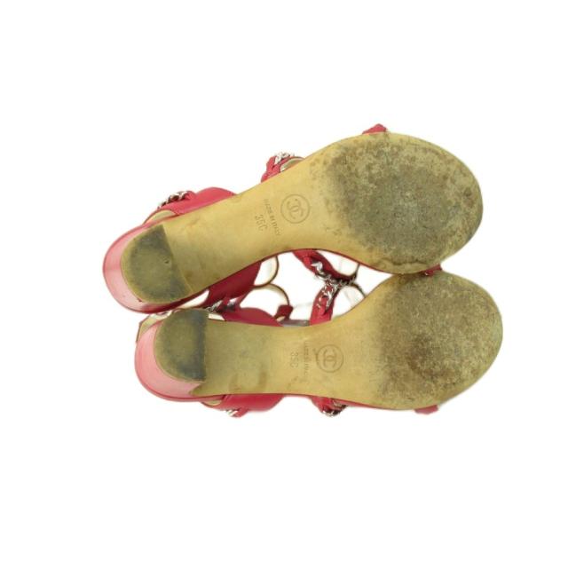 中古】シャネル CHANEL ココマーク パンプス チェーン チャンキー