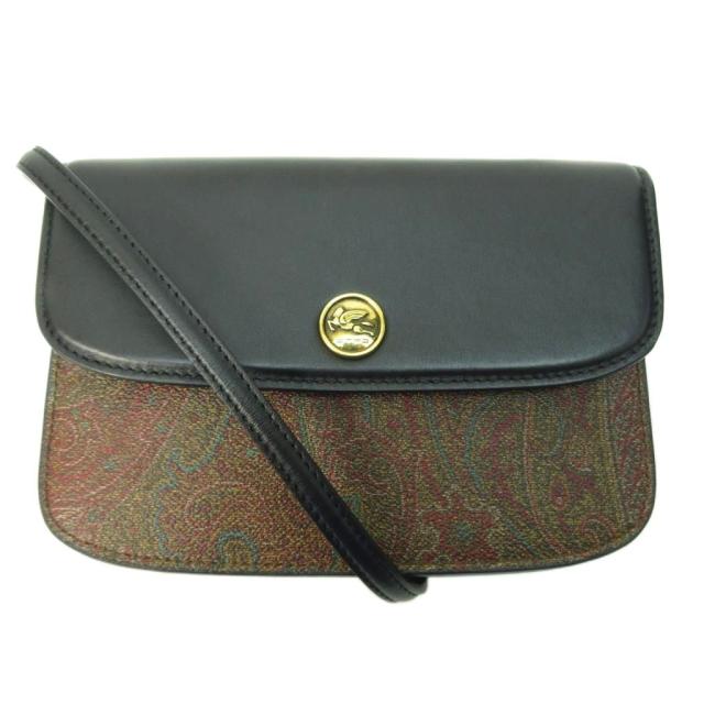 【中古】エトロ ETRO 極美品 エッセンシャル Essential ショルダーバッグ S ペイズリー柄 マルチカラー レディース