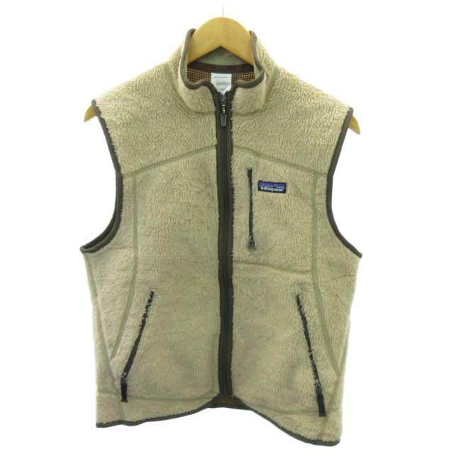 【中古】パタゴニア Patagonia クラシック レトロX Classic Retro-X Vest フリース ベスト ジップアップ S ベージュ