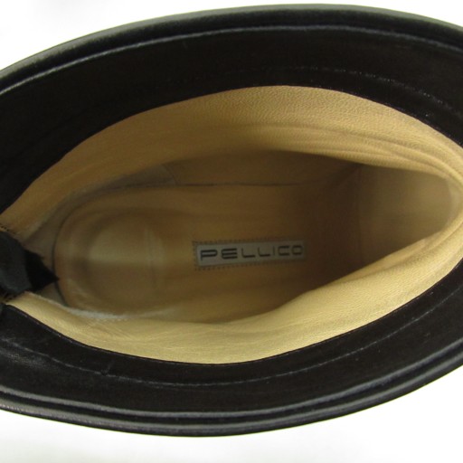【中古】ペリーコ PELLICO 美品 TAXI タキシー ショートブーツ アーモンドトゥ バックジップ ブラック 36.5 約23.5cm_5