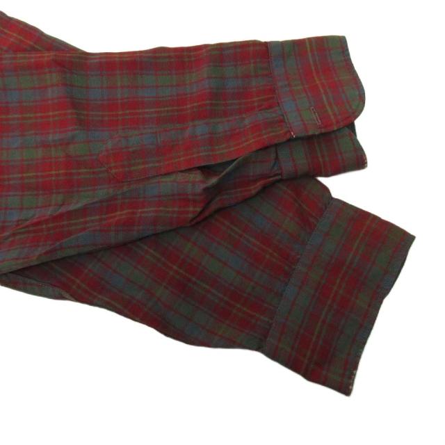 【中古】ペンドルトン PENDLETON ヴィンテージ 50s ボードシャツ オープンカラー 開襟 チェック柄 ウール M 赤 緑_4