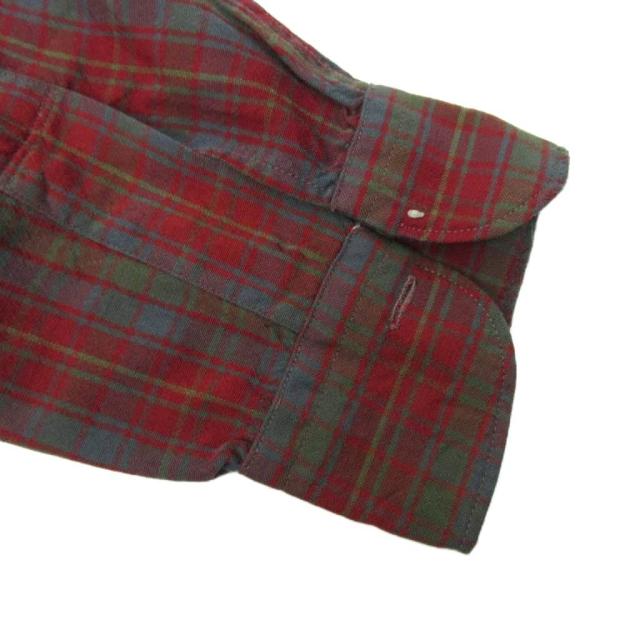 【中古】ペンドルトン PENDLETON ヴィンテージ 50s ボードシャツ オープンカラー 開襟 チェック柄 ウール M 赤 緑_8