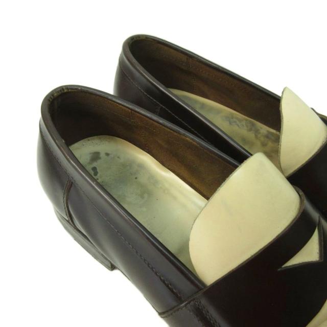 【中古】プラダ PRADA ローファー シューズ レザー バイカラー 9 27.0cm 茶 ブラウン ベージュ 1120 メンズ
