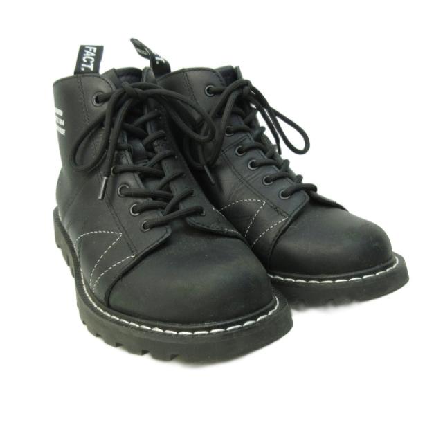 【中古】未使用品 ネイバーフッド × ファクト モンキーブーツ シューズ レザー US7 25.0cm 黒 ブラック メンズ