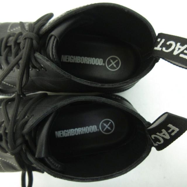 【中古】未使用品 ネイバーフッド × ファクト モンキーブーツ シューズ レザー US7 25.0cm 黒 ブラック メンズ