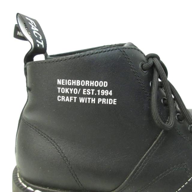 【中古】未使用品 ネイバーフッド × ファクト モンキーブーツ シューズ レザー US7 25.0cm 黒 ブラック メンズ